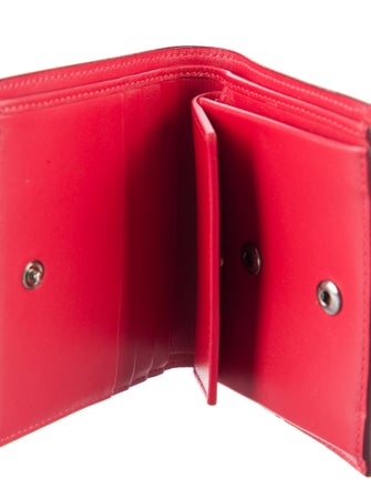 Christian Louboutin Leather Printed Compact Wallet
