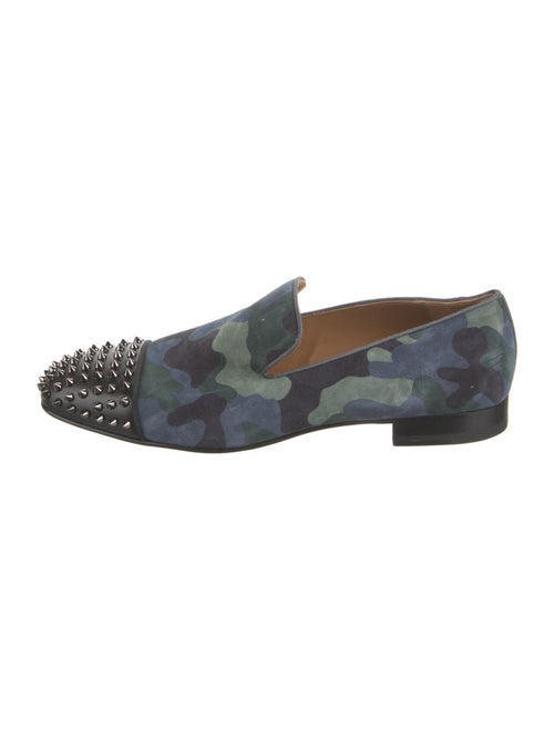 Christian Louboutin Rockstud Spike Suede Loafers