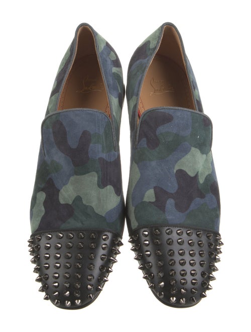 Christian Louboutin Rockstud Spike Suede Loafers