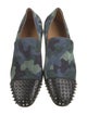 Christian Louboutin Rockstud Spike Suede Loafers