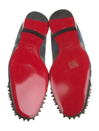 Christian Louboutin Rockstud Spike Suede Loafers