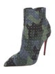 Christian Louboutin Suede Camouflage Print Boots