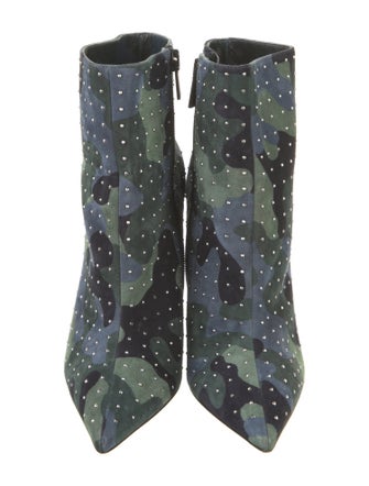 Christian Louboutin Suede Camouflage Print Boots