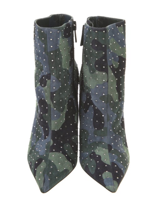 Christian Louboutin Suede Camouflage Print Boots