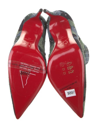 Christian Louboutin Suede Camouflage Print Boots