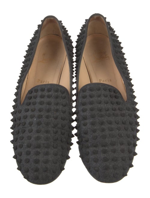 Christian Louboutin Spike Accents Wool Loafers