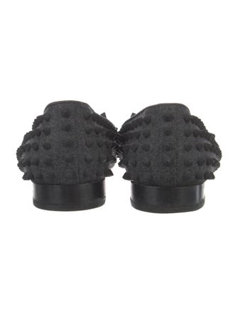 Christian Louboutin Spike Accents Wool Loafers