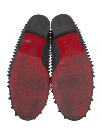 Christian Louboutin Spike Accents Wool Loafers