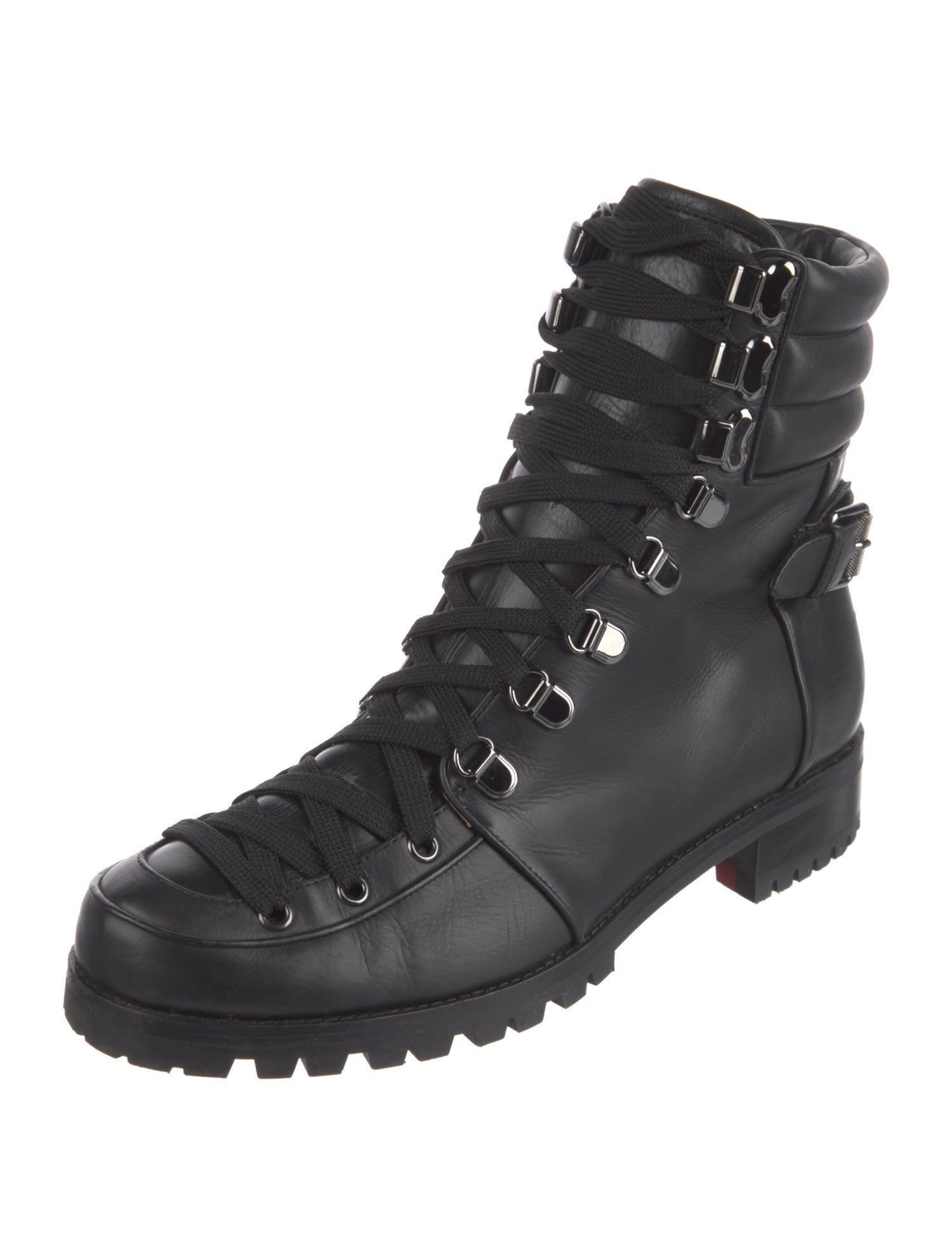 Christian Louboutin Leather Combat Boots