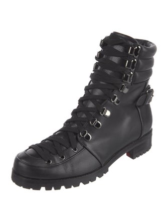 Christian Louboutin Leather Combat Boots