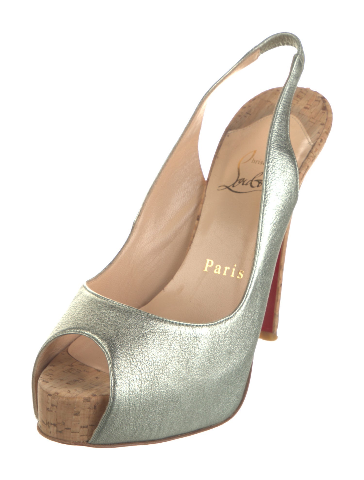 Christian Louboutin Leather Slingback Sandals