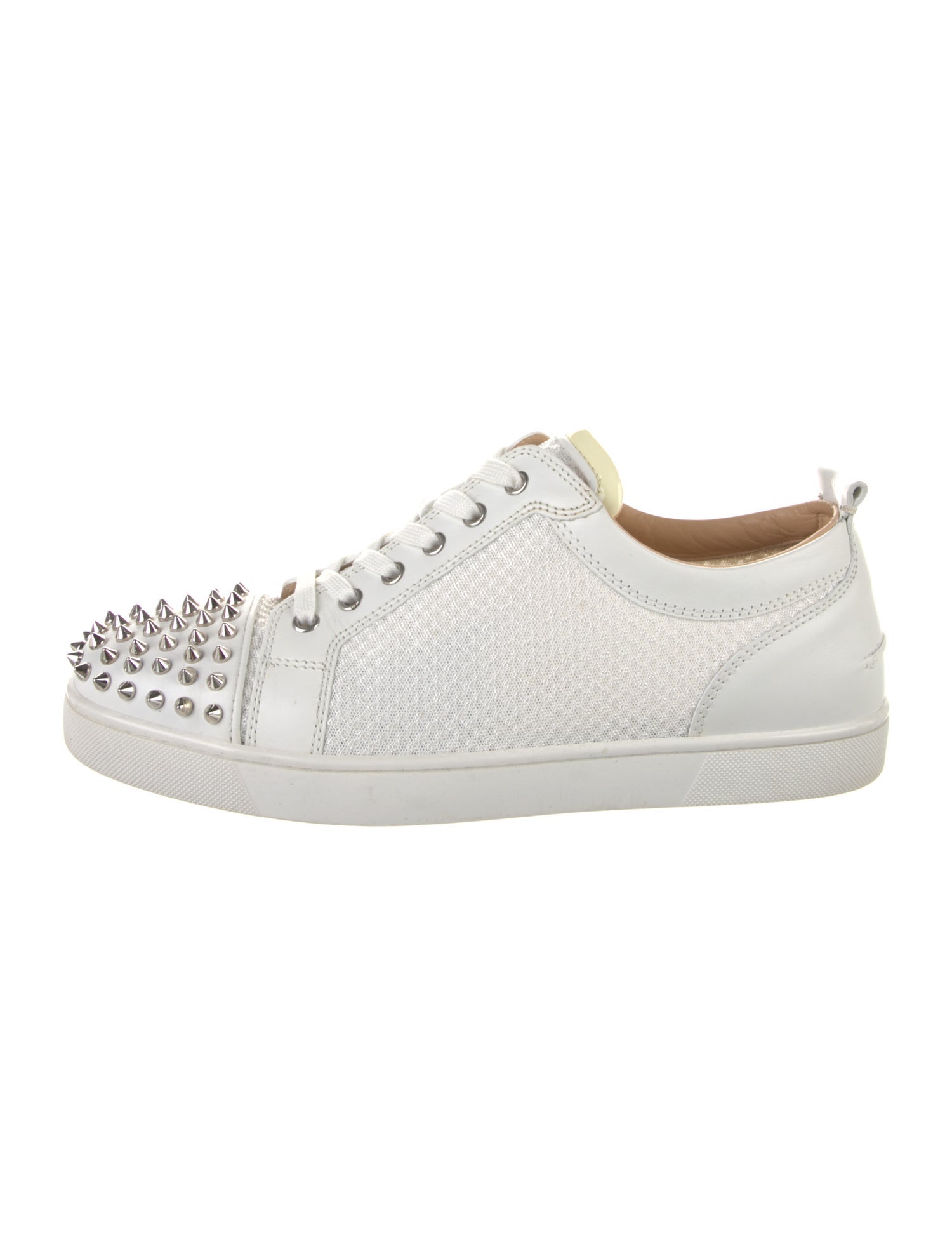Christian Louboutin Spike Accents Leather Sneakers