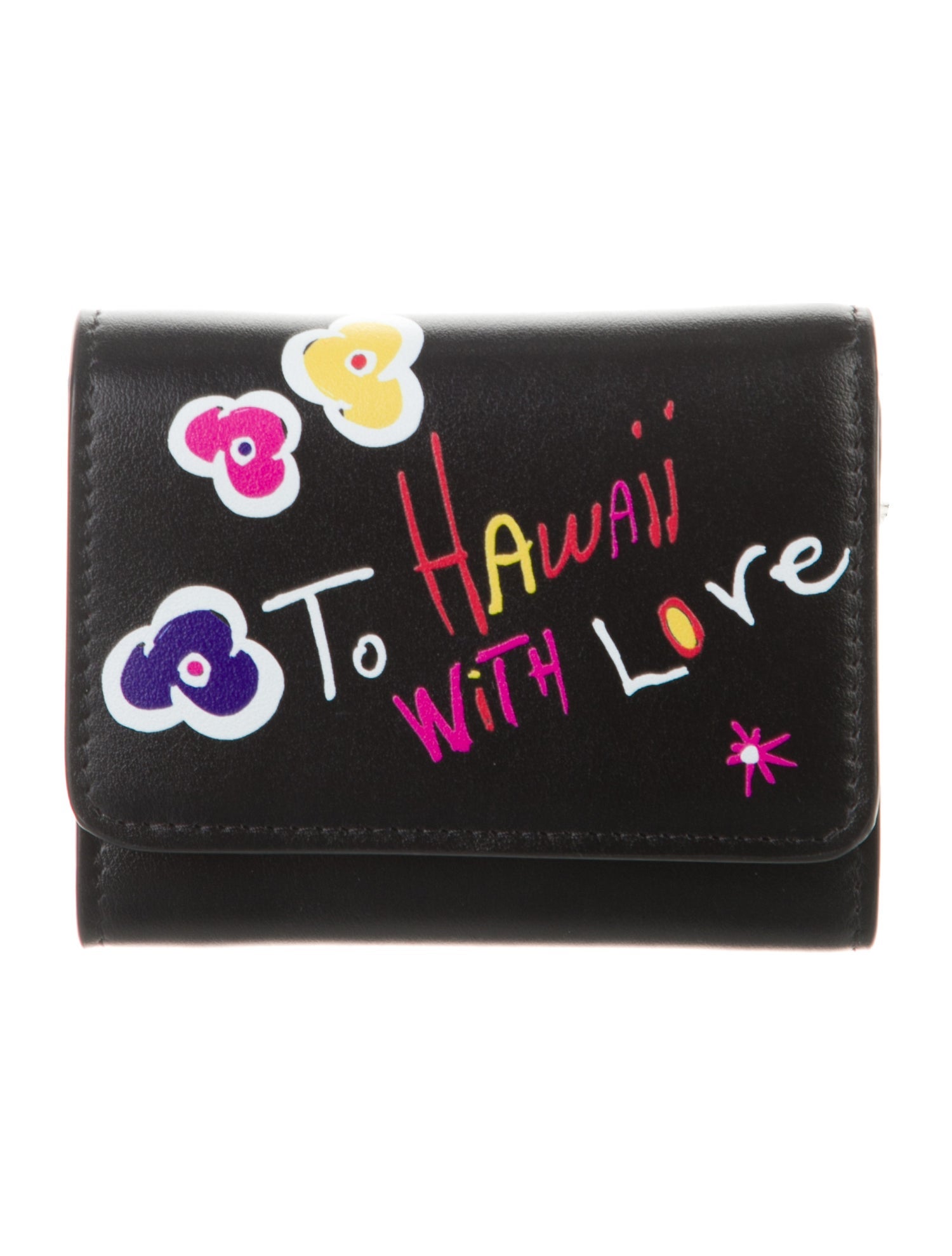 Christian Louboutin Leather Printed Compact Wallet