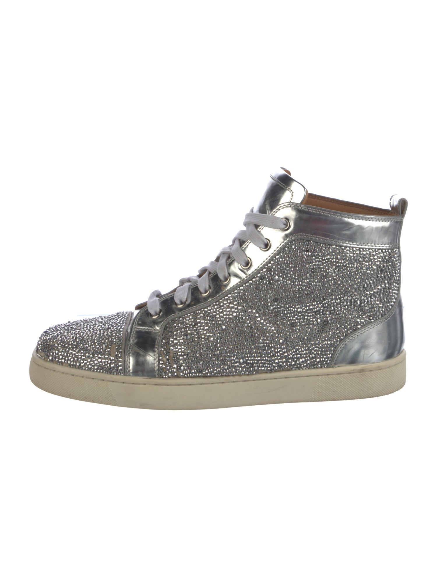 Christian Louboutin Printed Crystal Embellishments Sneakers