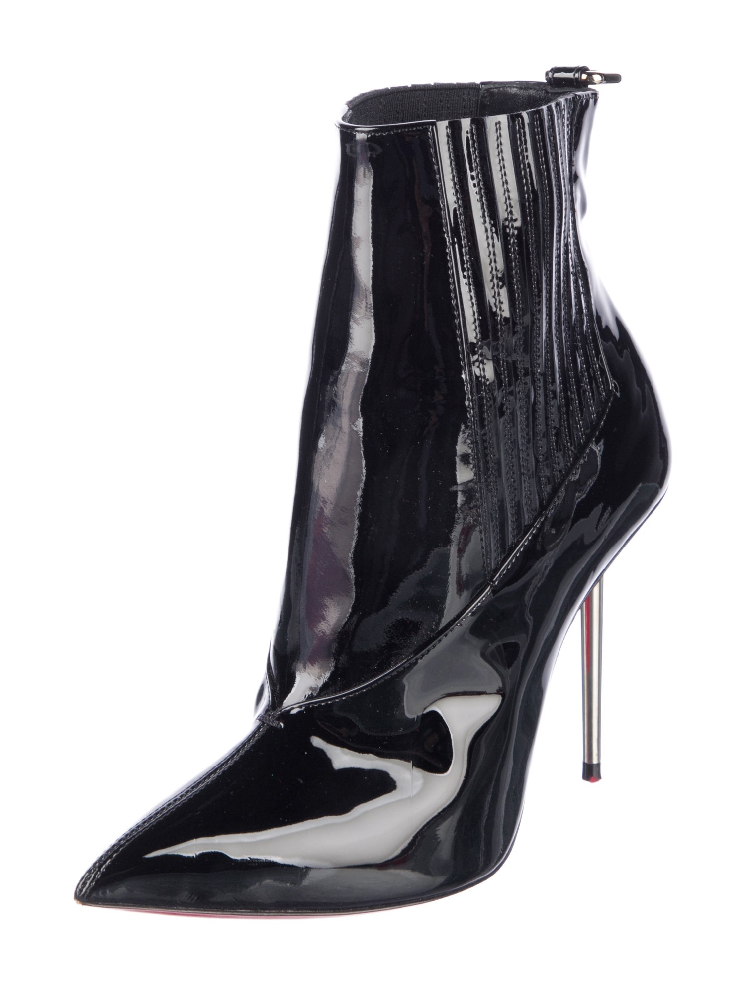 Christian Louboutin Epic 100 Patent Leather Sock Boots