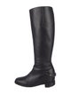 Christian Louboutin Leather Chain-Link Accents Riding Boots