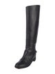 Christian Louboutin Leather Chain-Link Accents Riding Boots