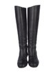 Christian Louboutin Leather Chain-Link Accents Riding Boots