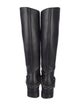 Christian Louboutin Leather Chain-Link Accents Riding Boots