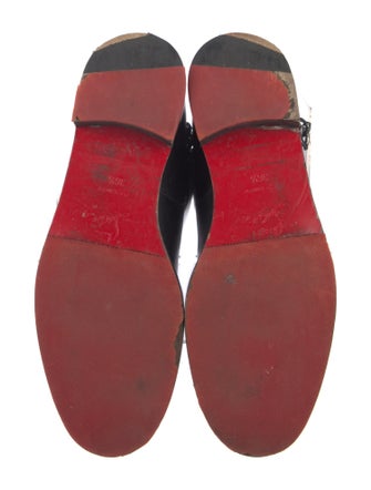 Christian Louboutin Leather Chain-Link Accents Riding Boots