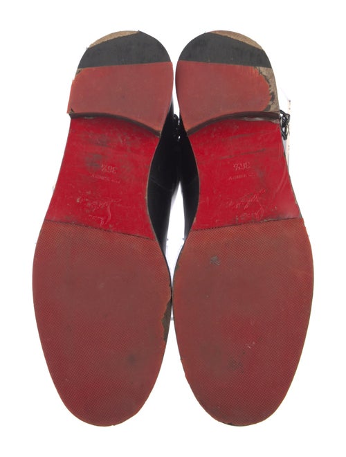 Christian Louboutin Leather Chain-Link Accents Riding Boots