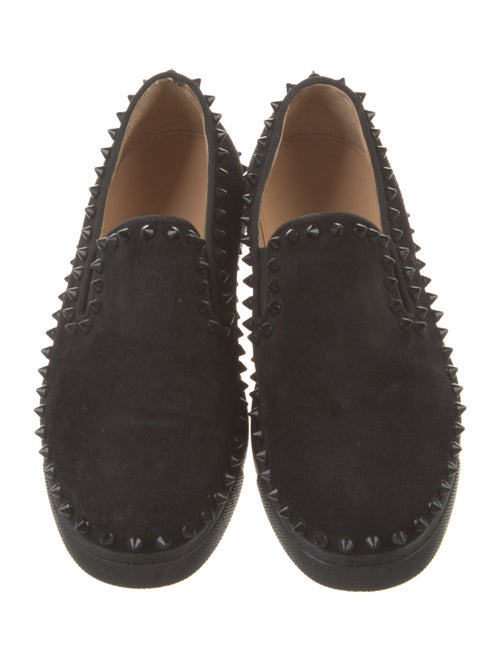Christian Louboutin Spike Accents Suede Loafers