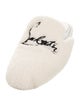 Christian Louboutin Shearling Embroidered Accent Mules