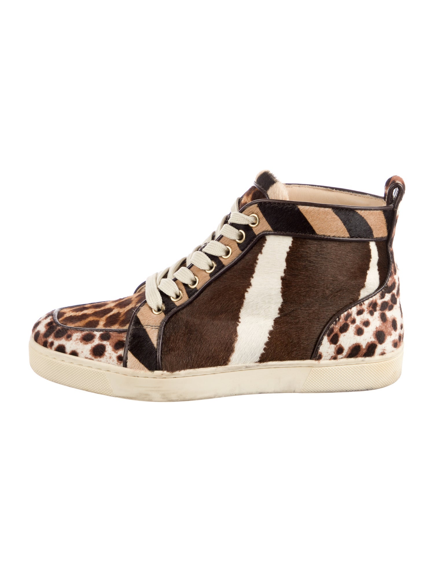 Christian Louboutin Ponyhair Animal Print Sneakers