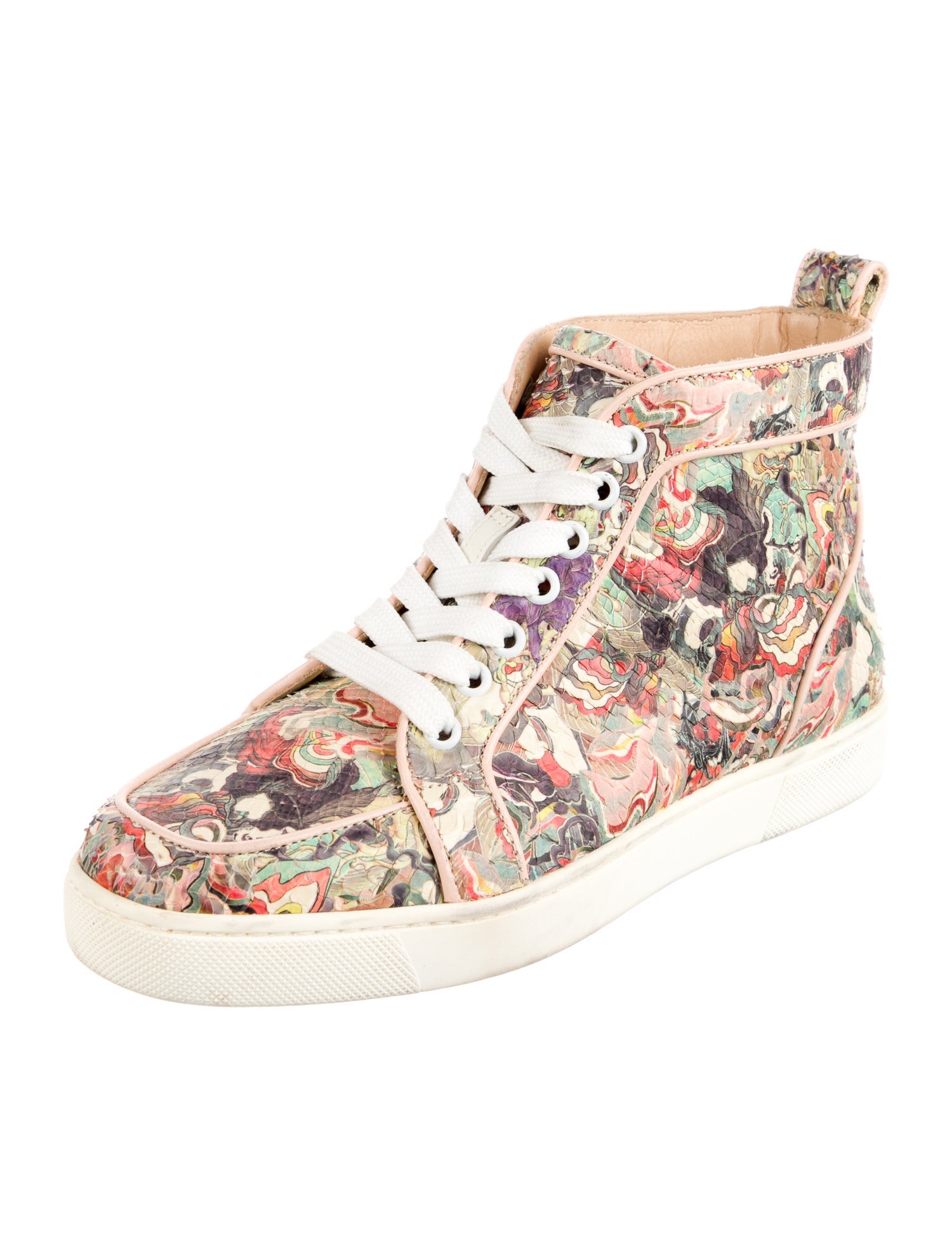 Christian Louboutin Snakeskin Printed Sneakers