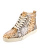 Christian Louboutin Python Animal Print Wedge Sneakers