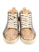 Christian Louboutin Python Animal Print Wedge Sneakers