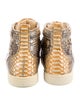 Christian Louboutin Python Animal Print Wedge Sneakers