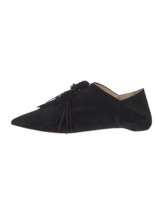 Christian Louboutin Spike Accents Suede Oxfords