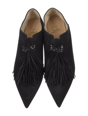 Christian Louboutin Spike Accents Suede Oxfords