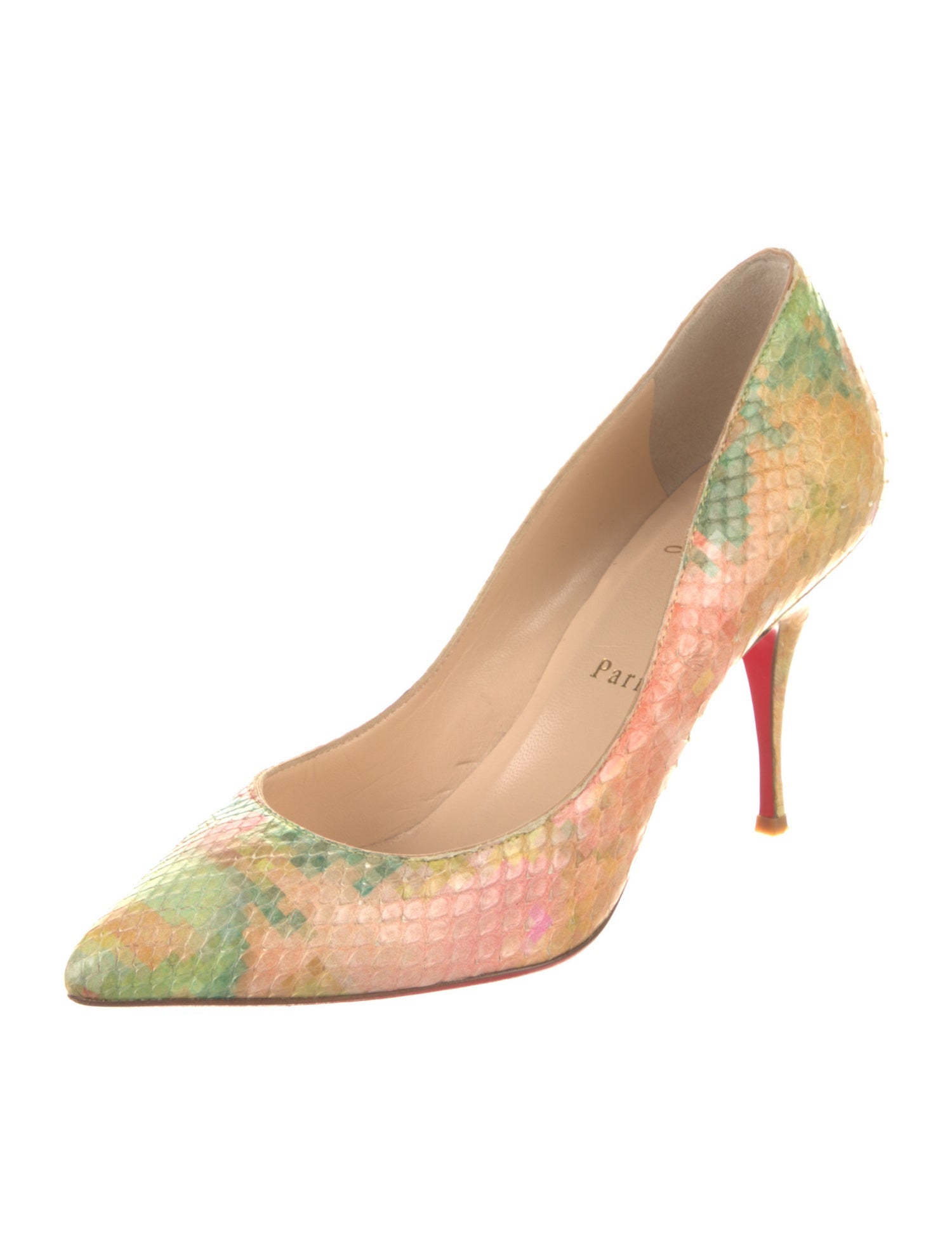 Christian Louboutin Leather Animal Print Pumps