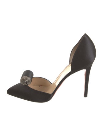 Christian Louboutin Satin D'Orsay Pumps