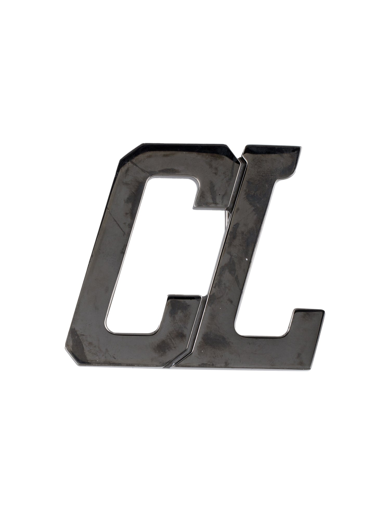 Christian Louboutin Silver Logo Belt Buckle