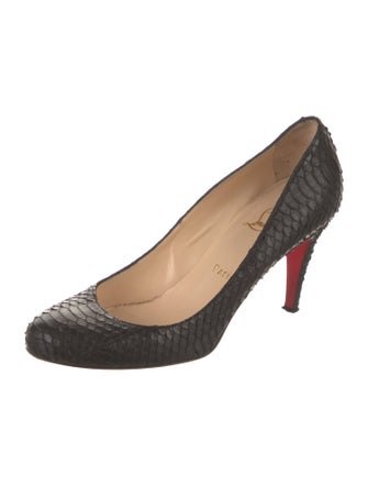 Christian Louboutin Python Animal Print Pumps