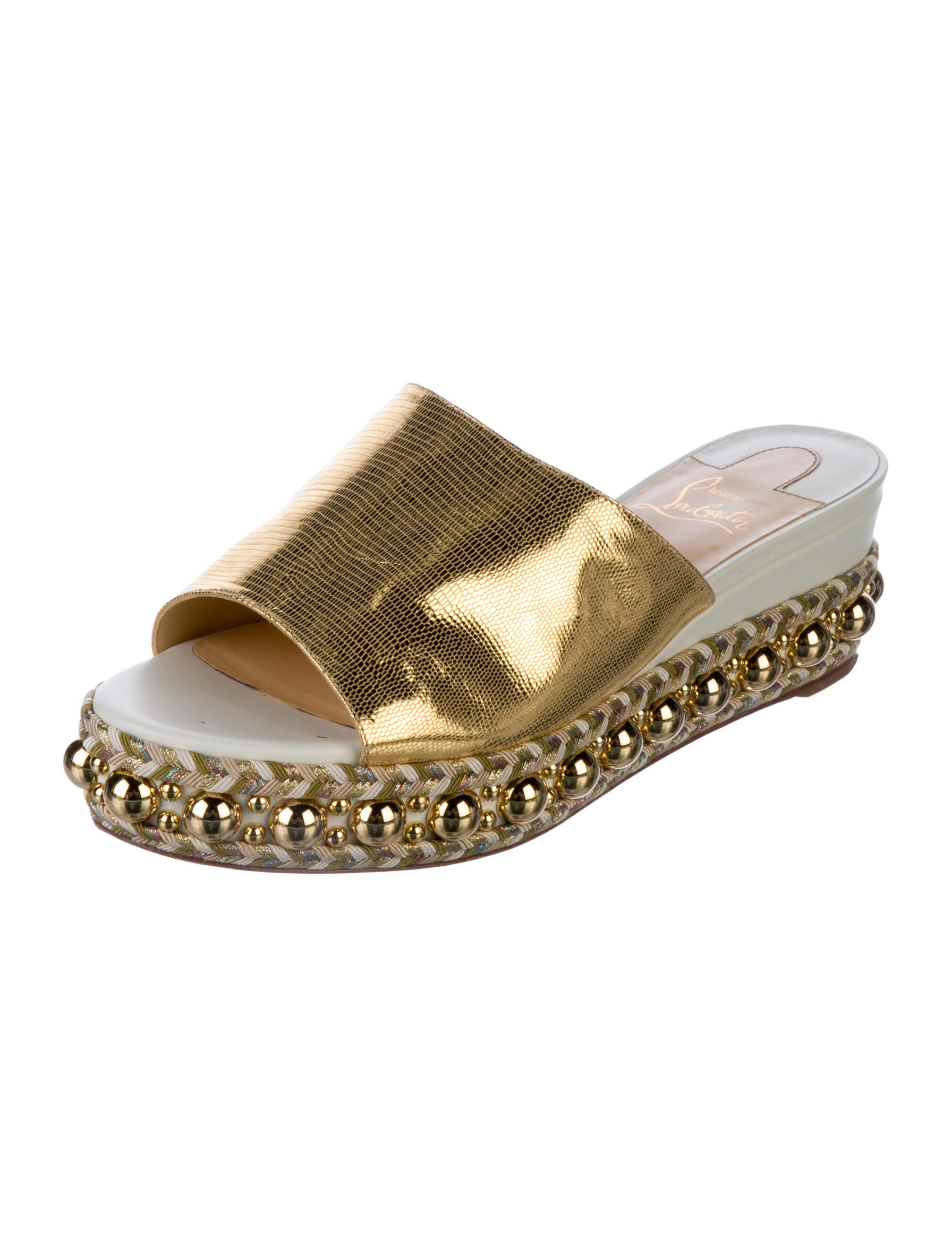 Christian Louboutin Janibasse Leather Slides