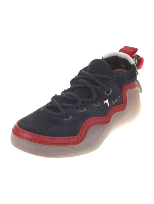 Christian Louboutin Suede Colorblock Pattern Sneakers