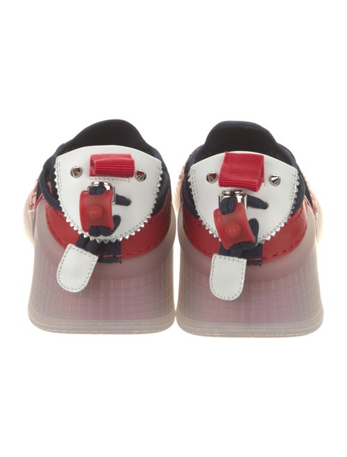 Christian Louboutin Suede Colorblock Pattern Sneakers