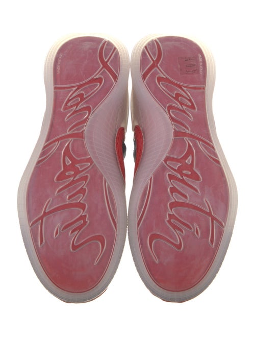 Christian Louboutin Suede Colorblock Pattern Sneakers