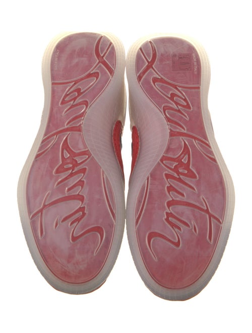Christian Louboutin Suede Colorblock Pattern Sneakers