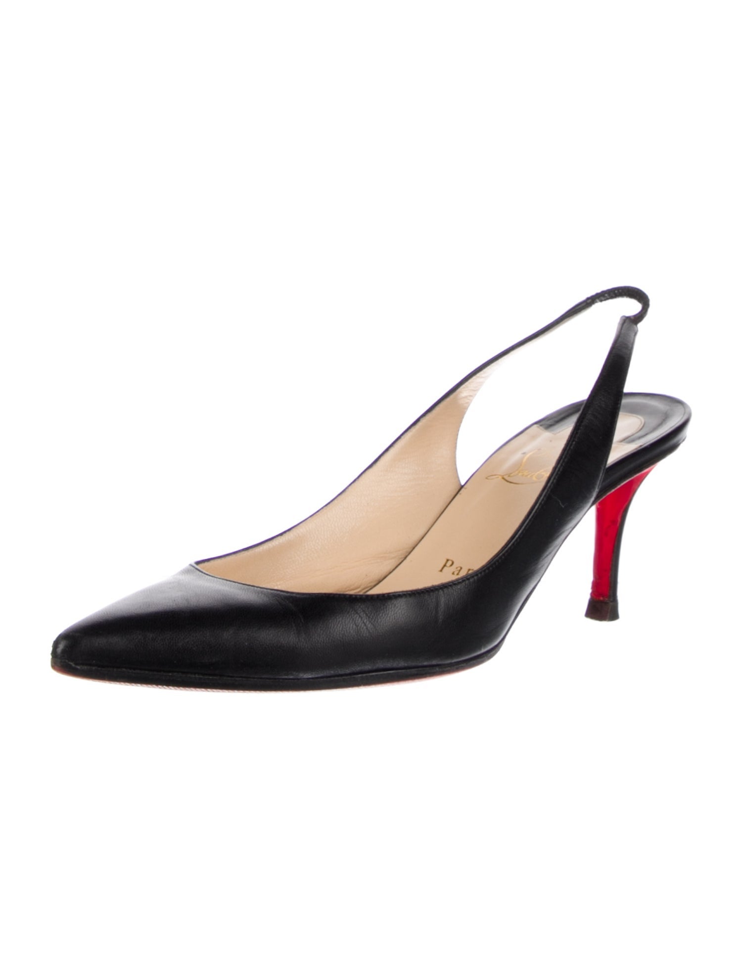 Christian Louboutin Leather Slingback Pumps
