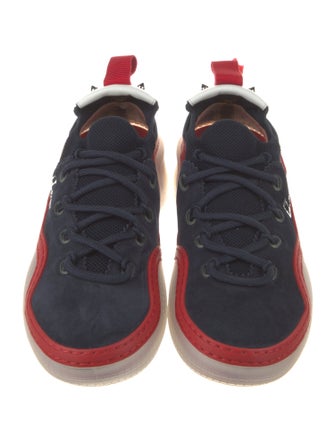 Christian Louboutin Suede Colorblock Pattern Sneakers