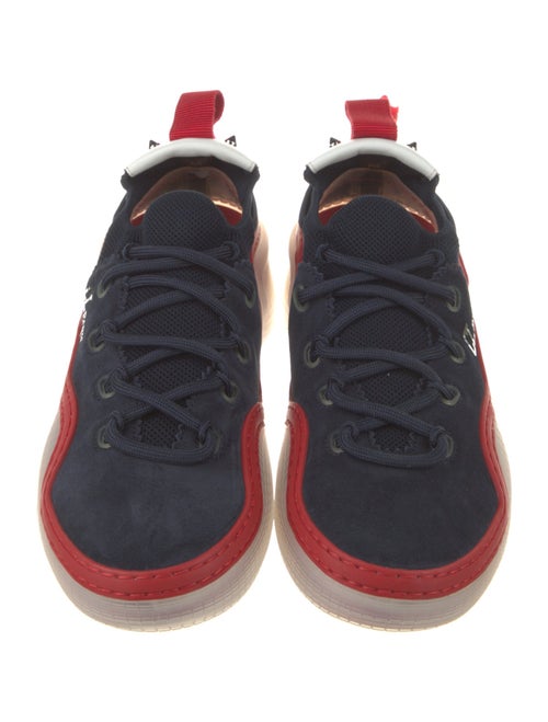 Christian Louboutin Suede Colorblock Pattern Sneakers
