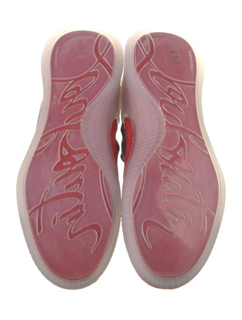 Christian Louboutin Suede Colorblock Pattern Sneakers