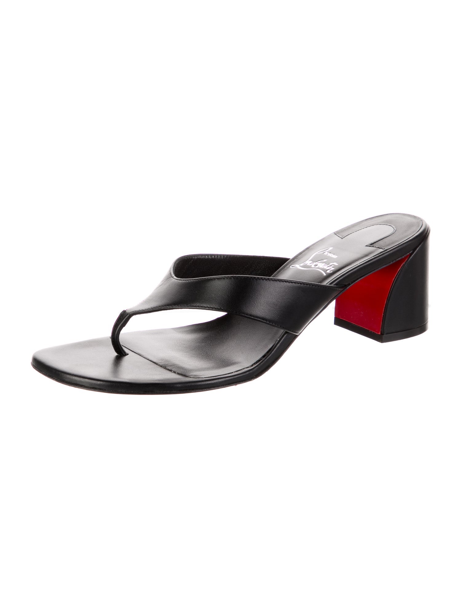 Christian Louboutin Leather Flip Flops