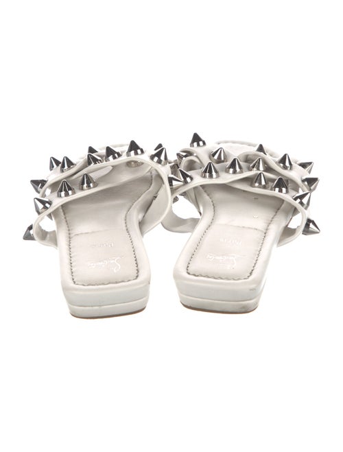 Christian Louboutin Spike Accents Leather Slides