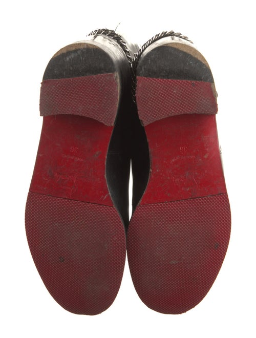 Christian Louboutin Leather Chain-Link Accents Riding Boots